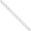 Sterling Silver 8mm Pave Curb Chain
