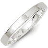 Sterling Silver 3mm Flat Wedding Band