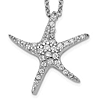Sterling Silver CZ Starfish Necklace