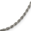 Sterling Silver 2.25mm Italian Diamond-cut Rope Chain