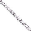 Sterling Silver 3.5mm Italian Diamond-cut Rope Chain