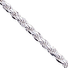 Sterling Silver 4.75mm Diamond-cut Rope Chain
