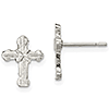 Sterling Silver Mini Cross Earrings with X Center