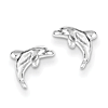 Sterling Silver 1/4in Dolphin Mini Post Earrings