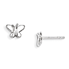 Sterling Silver Child's Polished Butterfly Post Earrings