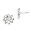 Sterling Silver Polished Sunflower Mini Earrings