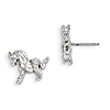 Sterling Silver Unicorn Mini Earrings 1/2in