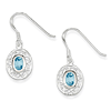Fancy Dangle Blue Topaz Earrings - Sterling Silver