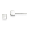 Sterling Silver Polished 4mm Square Earrings