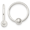Sterling Silver 5/8in Ball Hoop Earrings