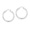 Sterling Silver 3mm Satin Hollow Hoop Earrings