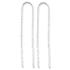 Sterling Silver Italian Spiral Bar Threader Earrings