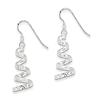 Sterling Silver Twist Dangle Earrings 1.5in