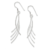 Sterling Silver Fancy Earrings 2 1/4in