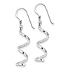 Sterling Silver Fancy Spiral French Wire Earrings
