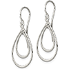 Teardrop Dangle Earrings - Sterling Silver