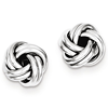 Sterling Silver 1/2in Love Knot Earrings
