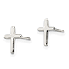 Sterling Silver 3/8in Mini Smooth Latin Cross Earrings