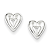 Sterling Silver Mini Stud Heart Earrings