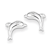 Sterling Silver Tiny Dolphin Earrings