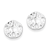 Sterling Silver Tiny Sand Dollar Earrings