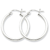 Sterling Silver 2mm Classic Hoop Earrings