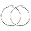 Sterling Silver 2 1/4in Hoop Earrings 3mm