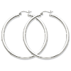 Sterling Silver 2in Hoop Earrings 3mm