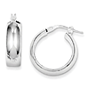 Sterling Silver 3/4in Italian Hoop Earrings 6mm