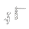 Sterling Silver Small Dolphin Dangle Earrings