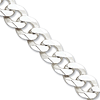 Sterling Silver 13mm Beveled Curb Chain
