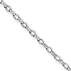 Sterling Silver Textured Rolo Chain 3.5mm