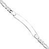 8in Figaro Link ID Bracelet - Sterling Silver