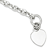 13/16in Engravable Heart - Toggle Necklace / Bracelet