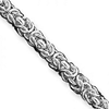 Sterling Silver 7.5in Byzantine Link Toggle Bracelet