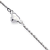 9in Sterling Silver Puffed Heart Anklet
