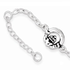 Sterling Silver Child's 6in Claddagh Charm Bracelet