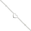 Sterling Silver Dangling Heart Anklet