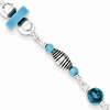 Sterling Silver 9in Turquoise Anklet