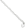 Sterling Silver Fancy Link Bracelet with Small Heart Charm 7.5in