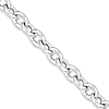 Sterling Silver 7.5in Hollow 9mm Rolo Link Bracelet