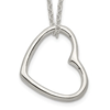 Outline Heart Pendant Necklace Small Sterling Silver