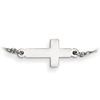Sterling Silver 5/8in Sideways Cross 18in Necklace