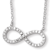 Sterling Silver CZ Infinity Necklace