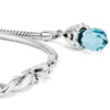 Silver Reflections Adjustable Bar Blue Swarovski Bracelet