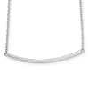 Sterling Silver Long Bar Necklace 16in