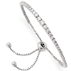 Sterling Silver Adjustable Cubic Zirconia Bracelet