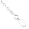Sterling Silver 7in Oval Disc Cable Link Bracelet