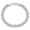 Sterling Silver 7.5in Byzantine Link Bracelet 6.6mm Wide
