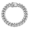 Sterling Silver Men's Curb Link Bracelet 8.5in